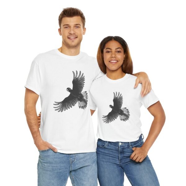 Yellow Tail Black Cockatoo Adult Unisex Cotton T-Shirt - Image 11