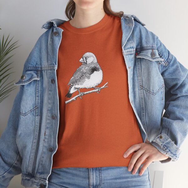 Zebra Finch Adult Unisex Cotton T-Shirt - Image 9