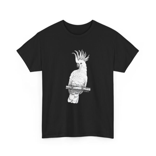 Cockatoo -Sulpher-crested, Adult Unisex Cotton T-Shirt - Image 31