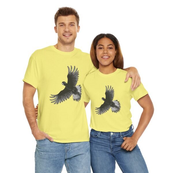 Yellow Tail Black Cockatoo Adult Unisex Cotton T-Shirt - Image 25