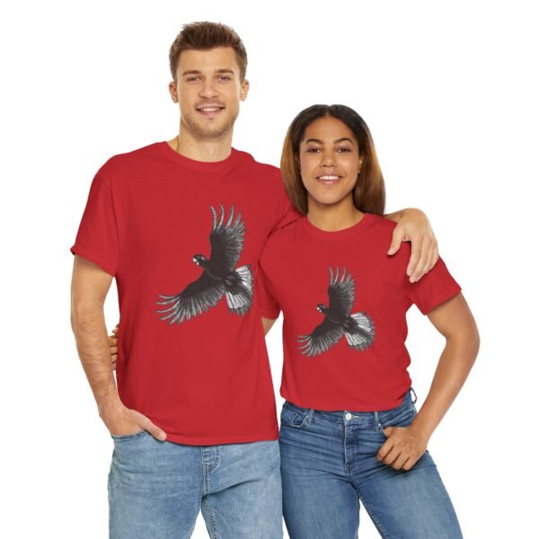 Yellow Tail Black Cockatoo Adult Unisex Cotton T-Shirt - Image 39