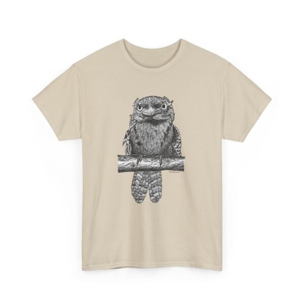 Tawny Frog Mouth Adult Unisex Cotton T-Shirt - Image 15