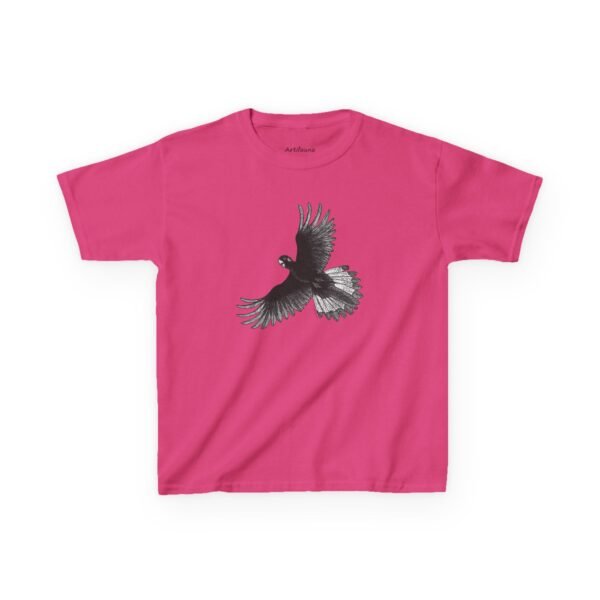 Yellow Tail Black Cockatoo Kids Unisex Cotton T-Shirt - Image 14