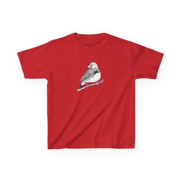 Zebra Finch Kids Unisex Cotton T-Shirt - Image 2