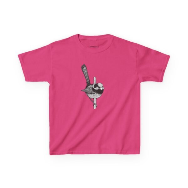 Blue Fairy Wren Kids Unisex Cotton T-shirt - Image 7