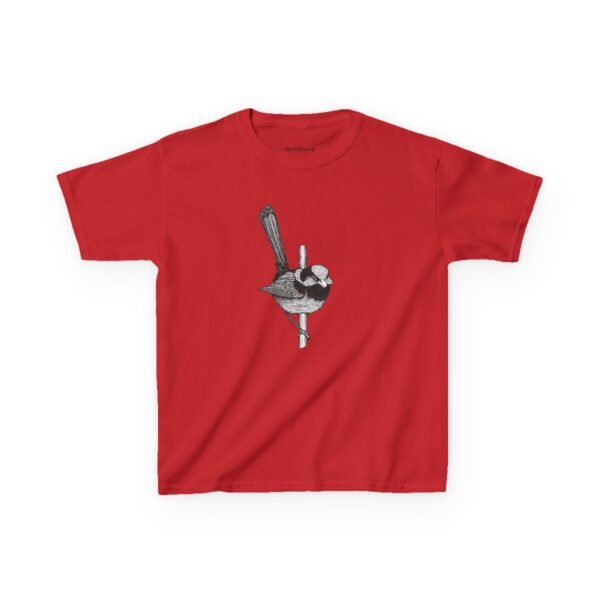 Blue Fairy Wren Kids Unisex Cotton T-shirt - Image 8
