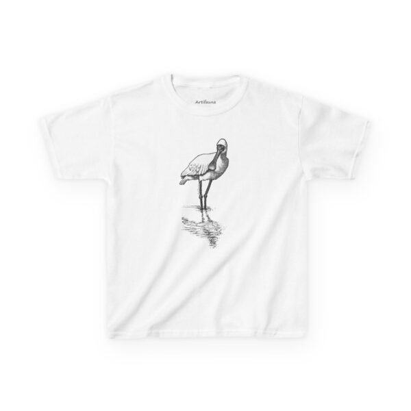 Royal Spoonbill Kids Unisex Cotton T-Shirt - Image 2