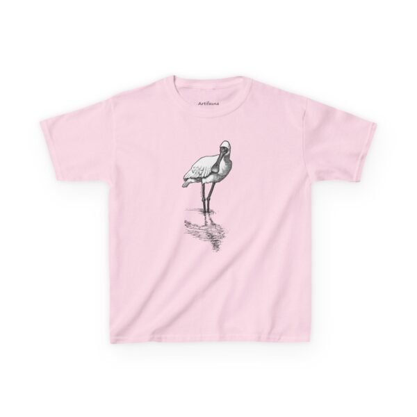 Royal Spoonbill Kids Unisex Cotton T-Shirt - Image 6
