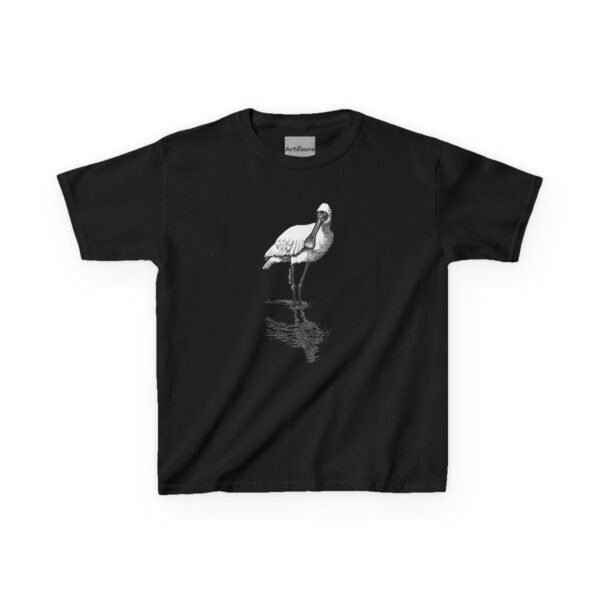 Royal Spoonbill Kids Unisex Cotton T-Shirt - Image 3