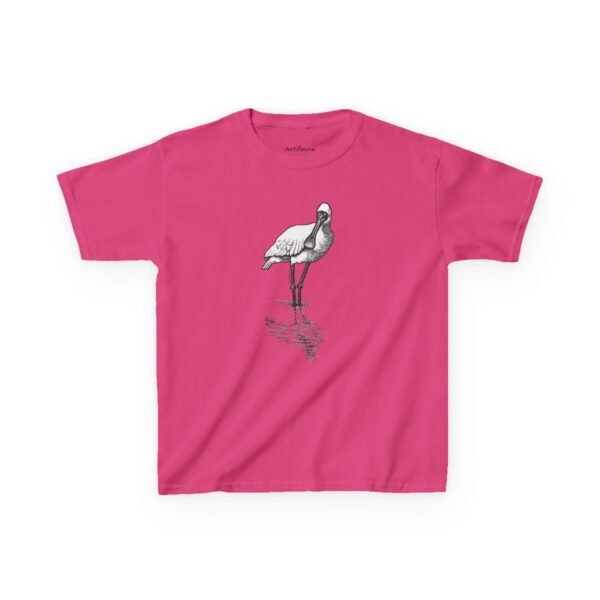 Royal Spoonbill Kids Unisex Cotton T-Shirt - Image 7