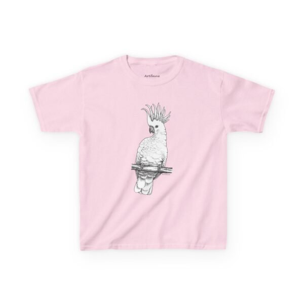 Cockatoo -Sulpher-crested, Kids Unisex Cotton T-Shirt - Image 13