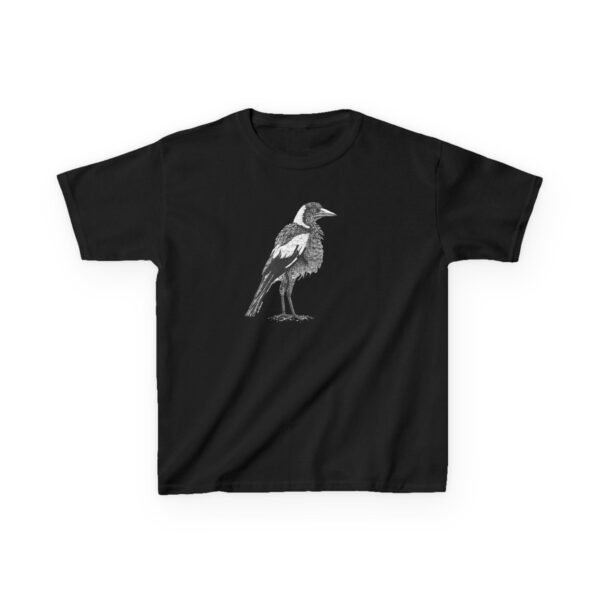Australian Magpie Kids Unisex Cotton T-Shirt - Image 10