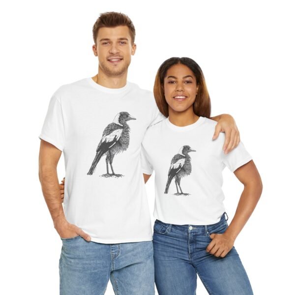 Australian Magpie Adult Unisex Cotton T-Shirt - Image 32