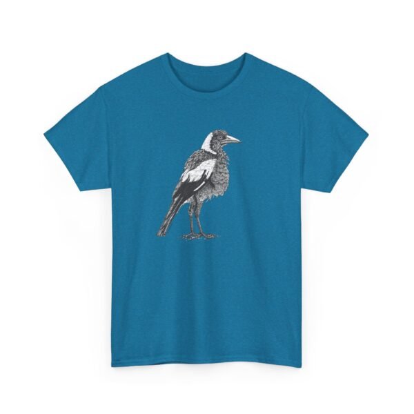Australian Magpie Adult Unisex Cotton T-Shirt - Image 4