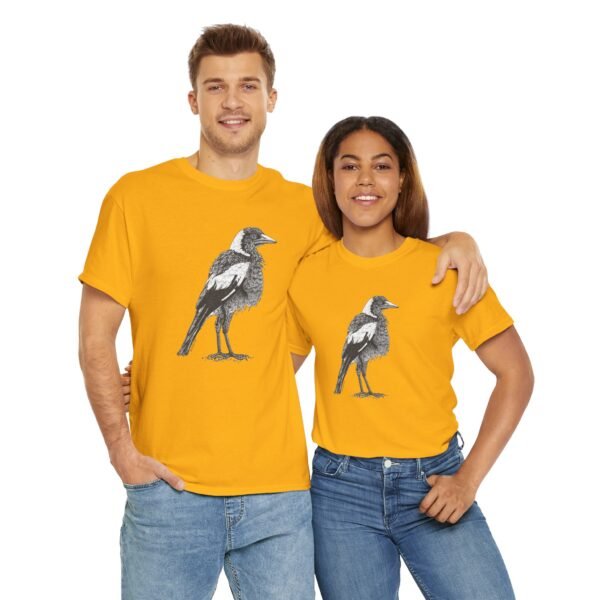 Australian Magpie Adult Unisex Cotton T-Shirt - Image 38