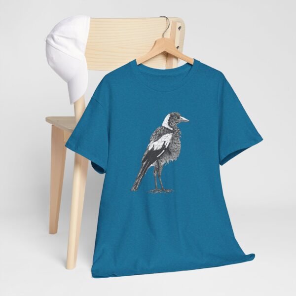 Australian Magpie Adult Unisex Cotton T-Shirt - Image 7