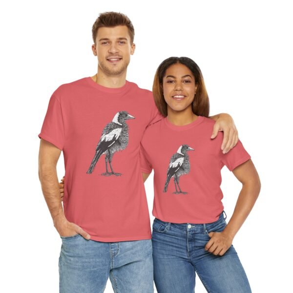 Australian Magpie Adult Unisex Cotton T-Shirt - Image 18