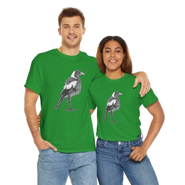 Australian Magpie Adult Unisex Cotton T-Shirt - Image 20