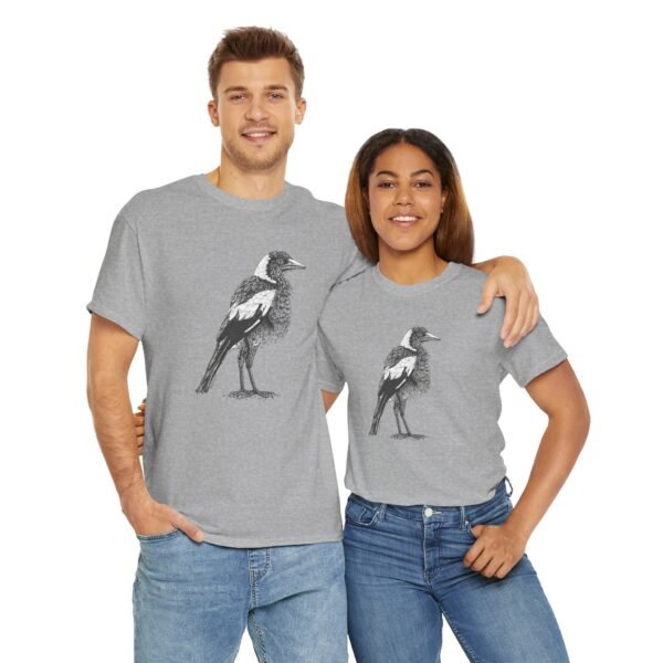 Australian Magpie Adult Unisex Cotton T-Shirt - Image 30