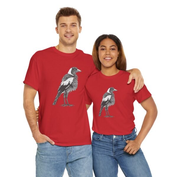 Australian Magpie Adult Unisex Cotton T-Shirt - Image 13