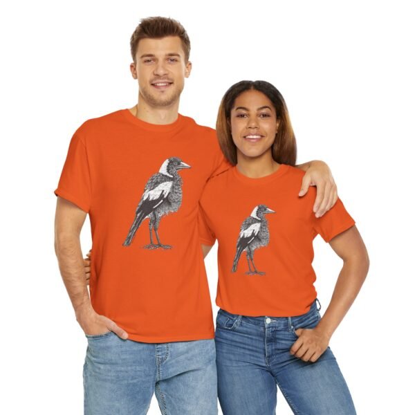 Australian Magpie Adult Unisex Cotton T-Shirt - Image 24