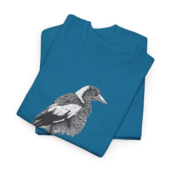 Australian Magpie Adult Unisex Cotton T-Shirt - Image 6