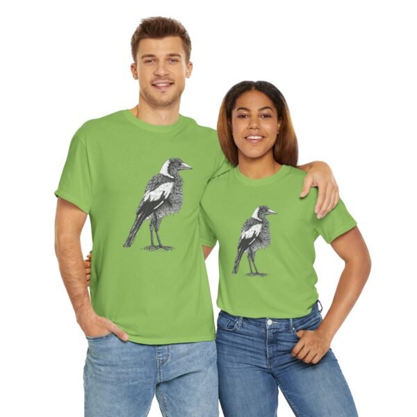 Australian Magpie Adult Unisex Cotton T-Shirt - Image 40