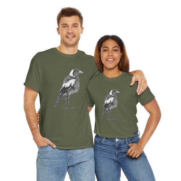 Australian Magpie Adult Unisex Cotton T-Shirt - Image 42