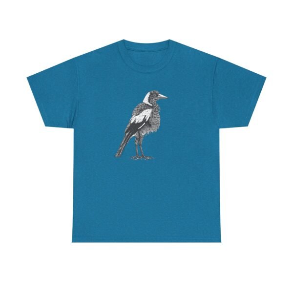 Australian Magpie Adult Unisex Cotton T-Shirt - Image 2