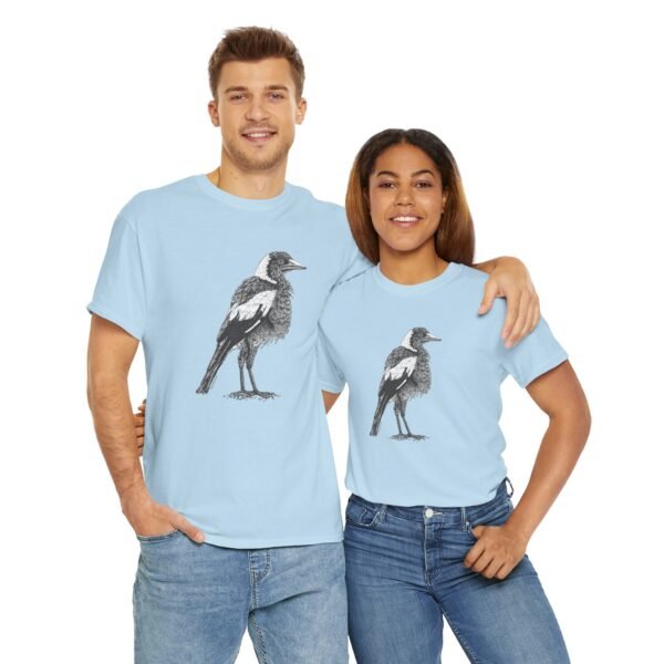 Australian Magpie Adult Unisex Cotton T-Shirt - Image 22