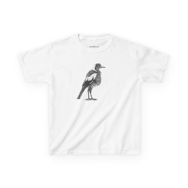 Australian Magpie Kids Unisex Cotton T-Shirt - Image 9