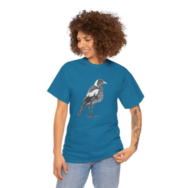 Australian Magpie Adult Unisex Cotton T-Shirt - Image 9