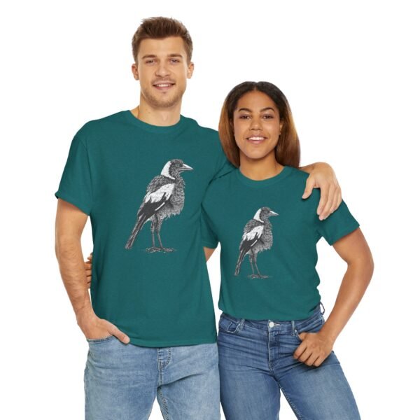 Australian Magpie Adult Unisex Cotton T-Shirt - Image 34