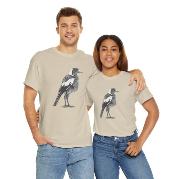 Australian Magpie Adult Unisex Cotton T-Shirt - Image 28