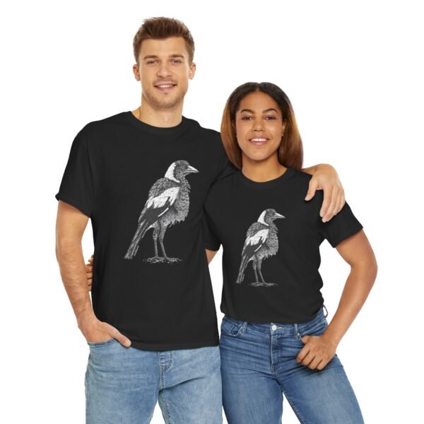 Australian Magpie Adult Unisex Cotton T-Shirt - Image 36