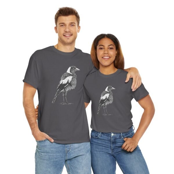 Australian Magpie Adult Unisex Cotton T-Shirt - Image 16