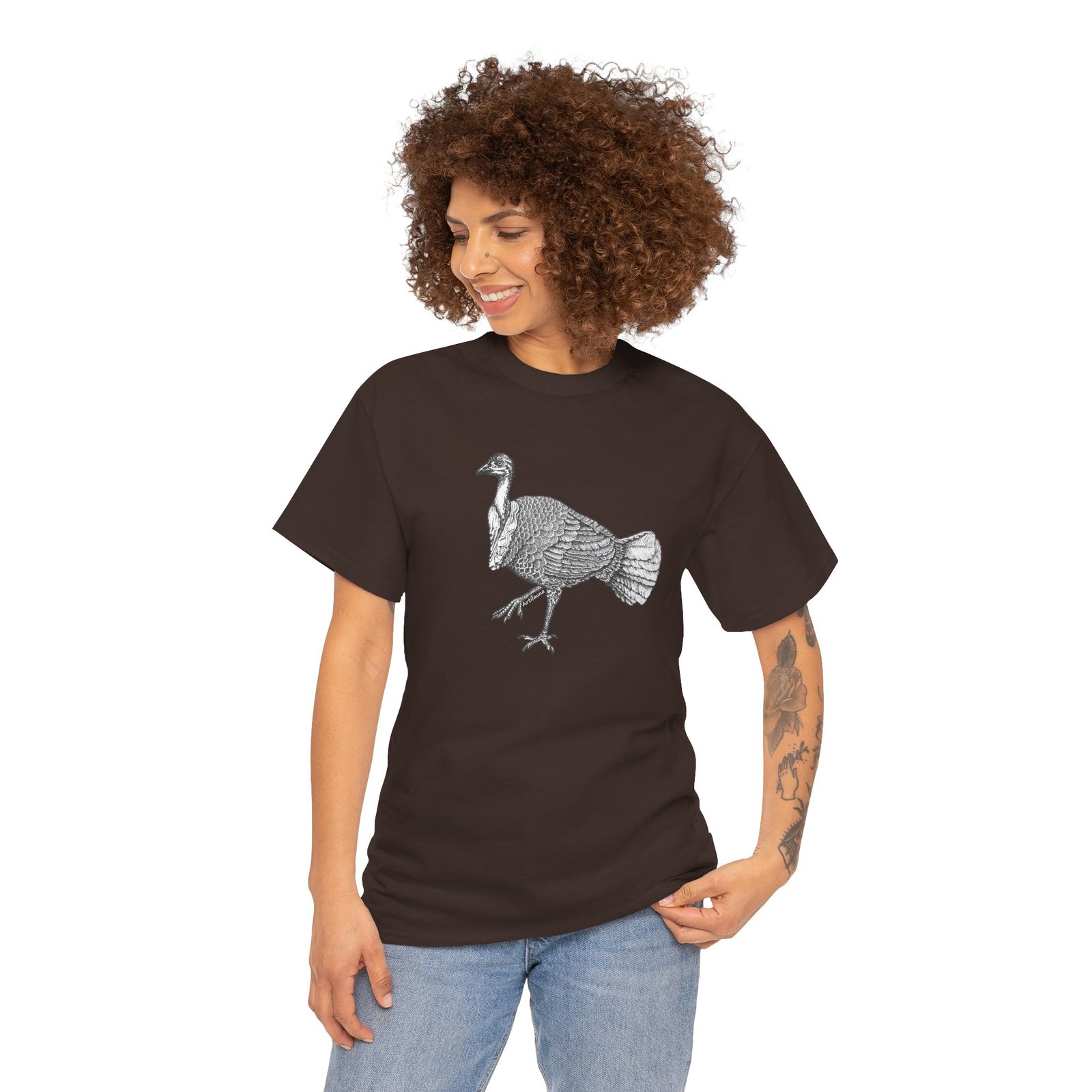 Australian Brush Turkey Adult Unisex Cotton TShirt - Image 6