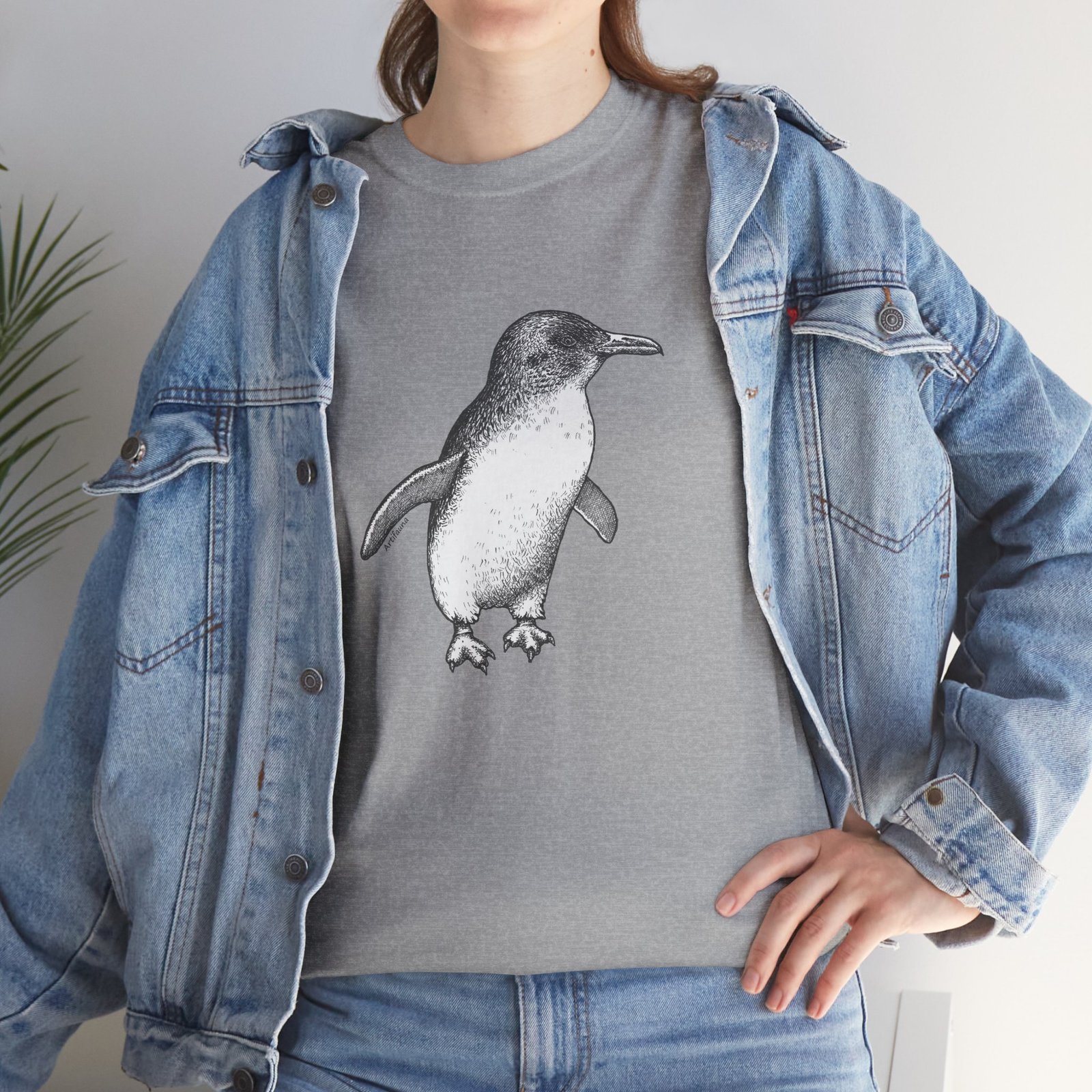 Little Fairy Penguin Adult Unisex Cotton T-Shirt - Image 8