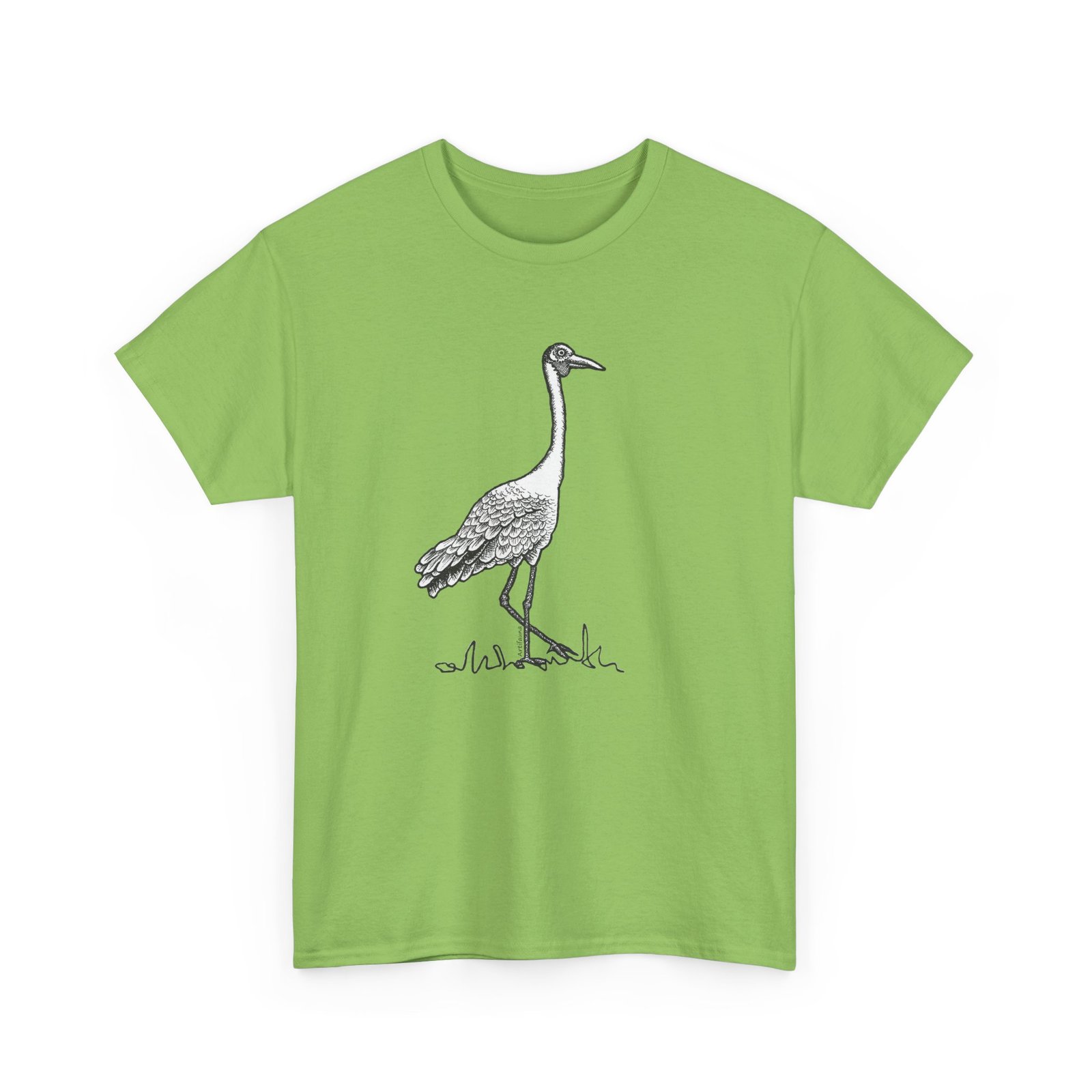 Brolga Adult Unisex Cotton T-Shirt - Image 2