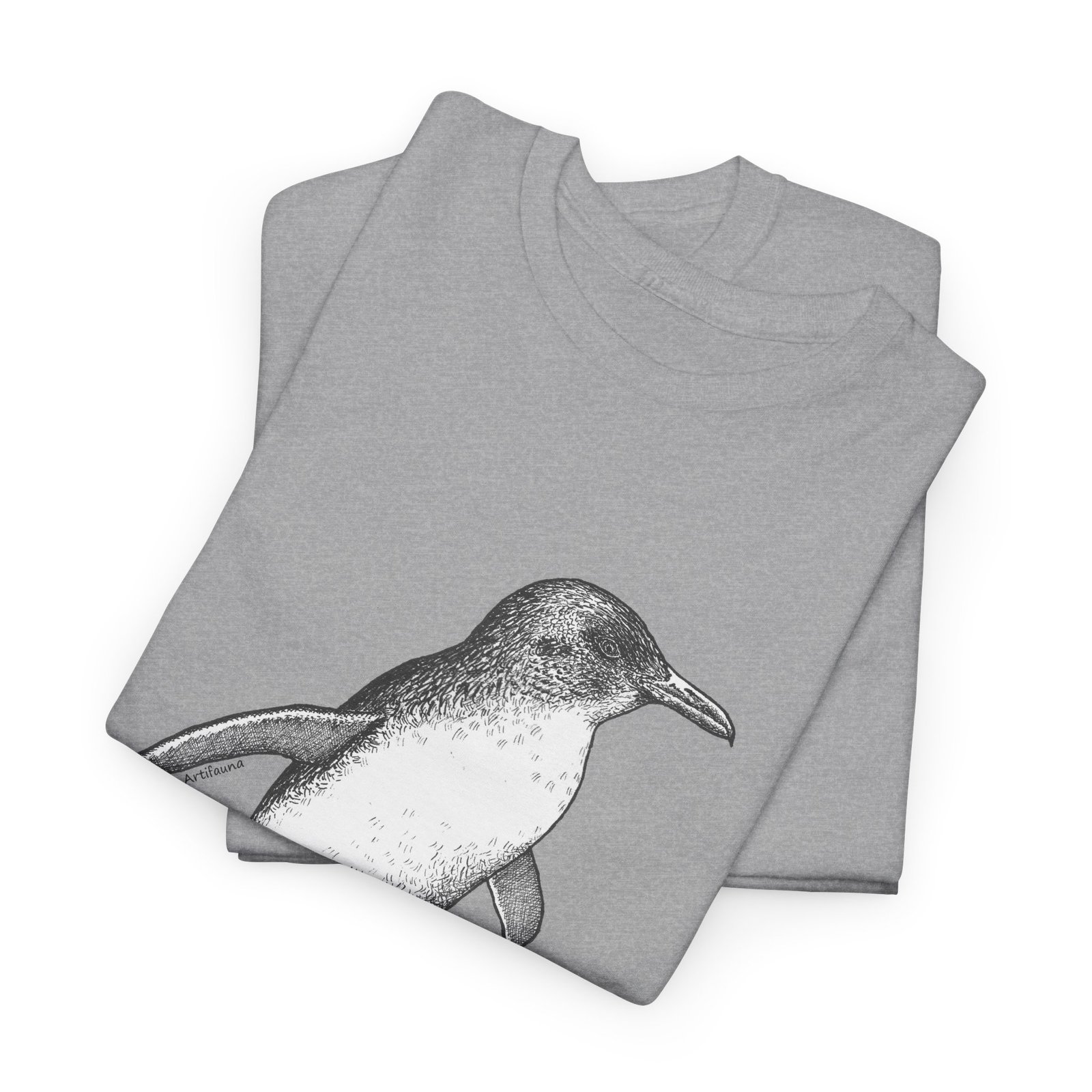 Little Fairy Penguin Adult Unisex Cotton T-Shirt - Image 3