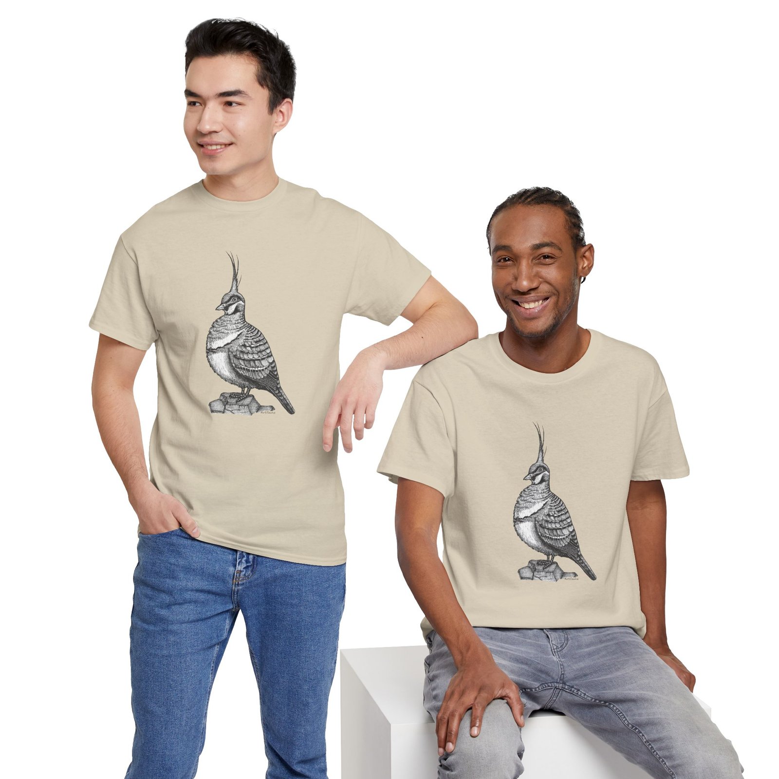 Spinifex Pigeon Adult Unisex Cotton T-Shirt - Image 18