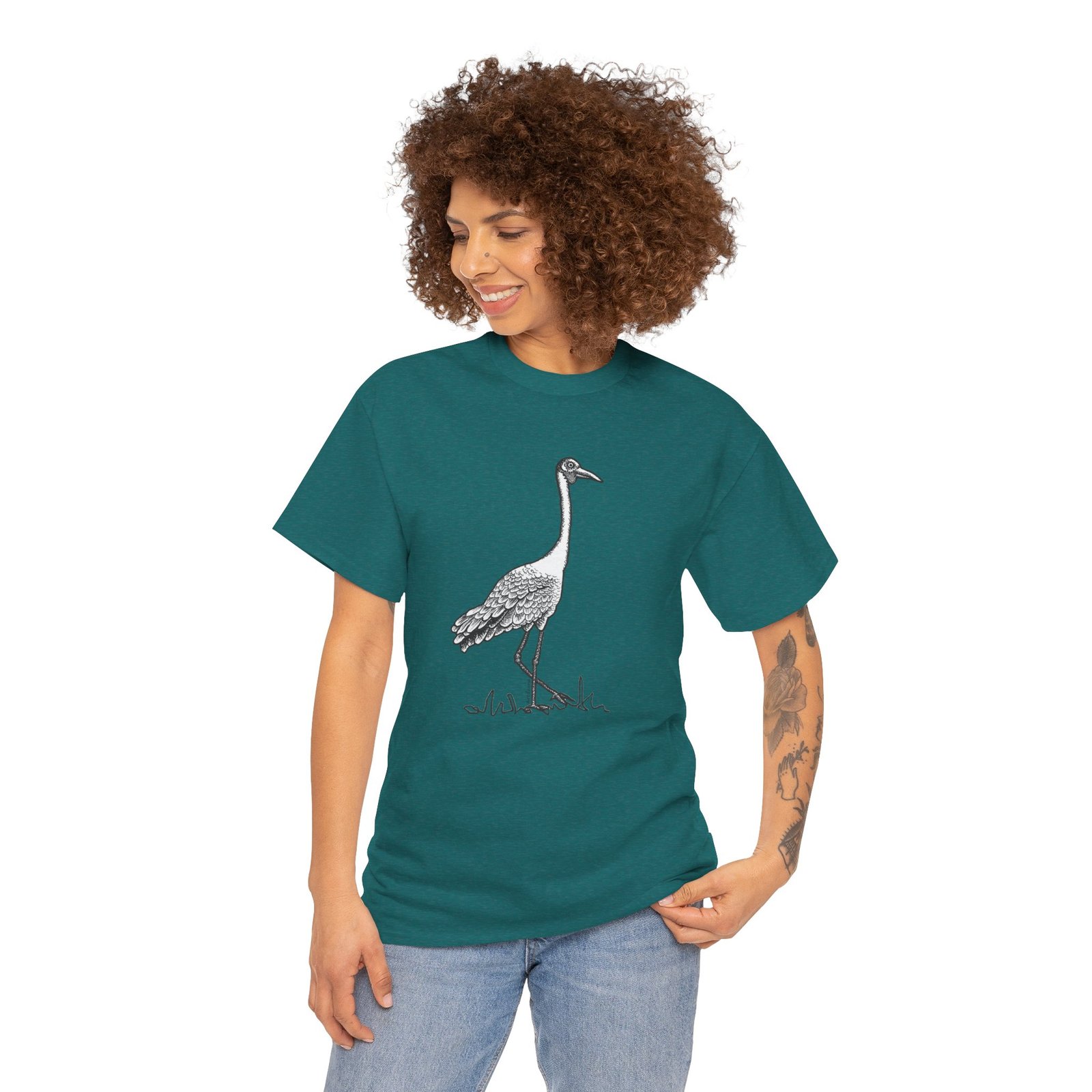 Brolga Adult Unisex Cotton T-Shirt - Image 22