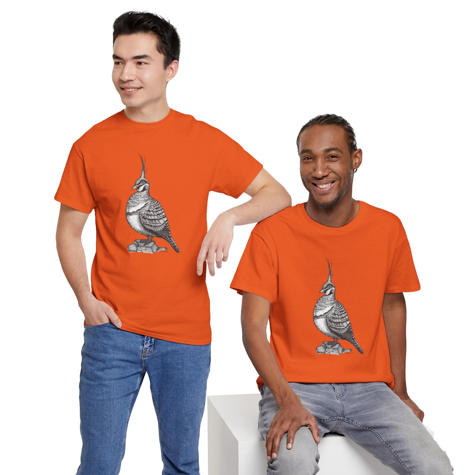 Spinifex Pigeon Adult Unisex Cotton T-Shirt - Image 15