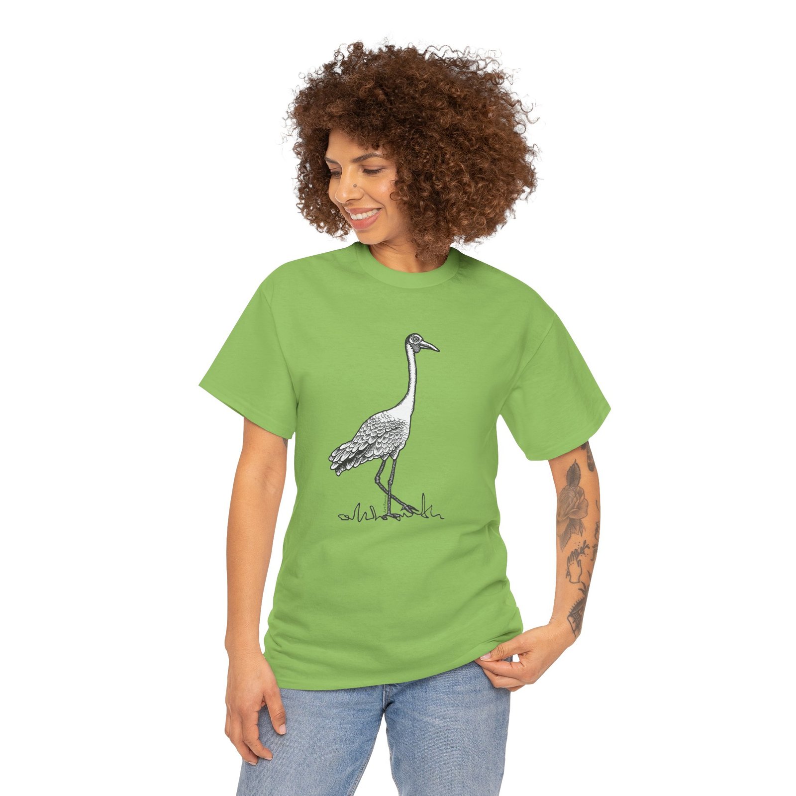 Brolga Adult Unisex Cotton T-Shirt - Image 5