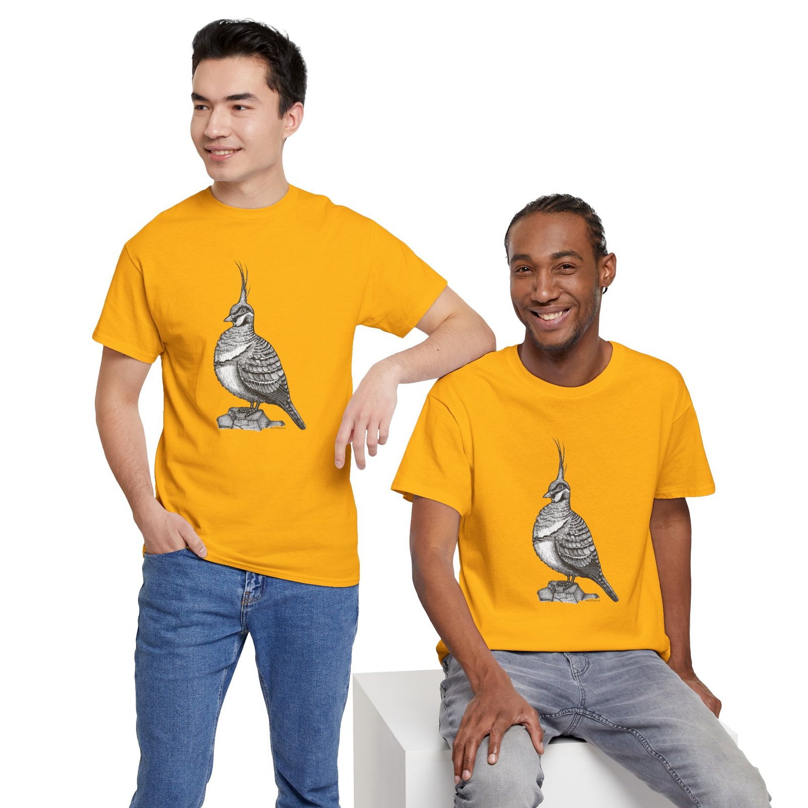 Spinifex Pigeon Adult Unisex Cotton T-Shirt - Image 22