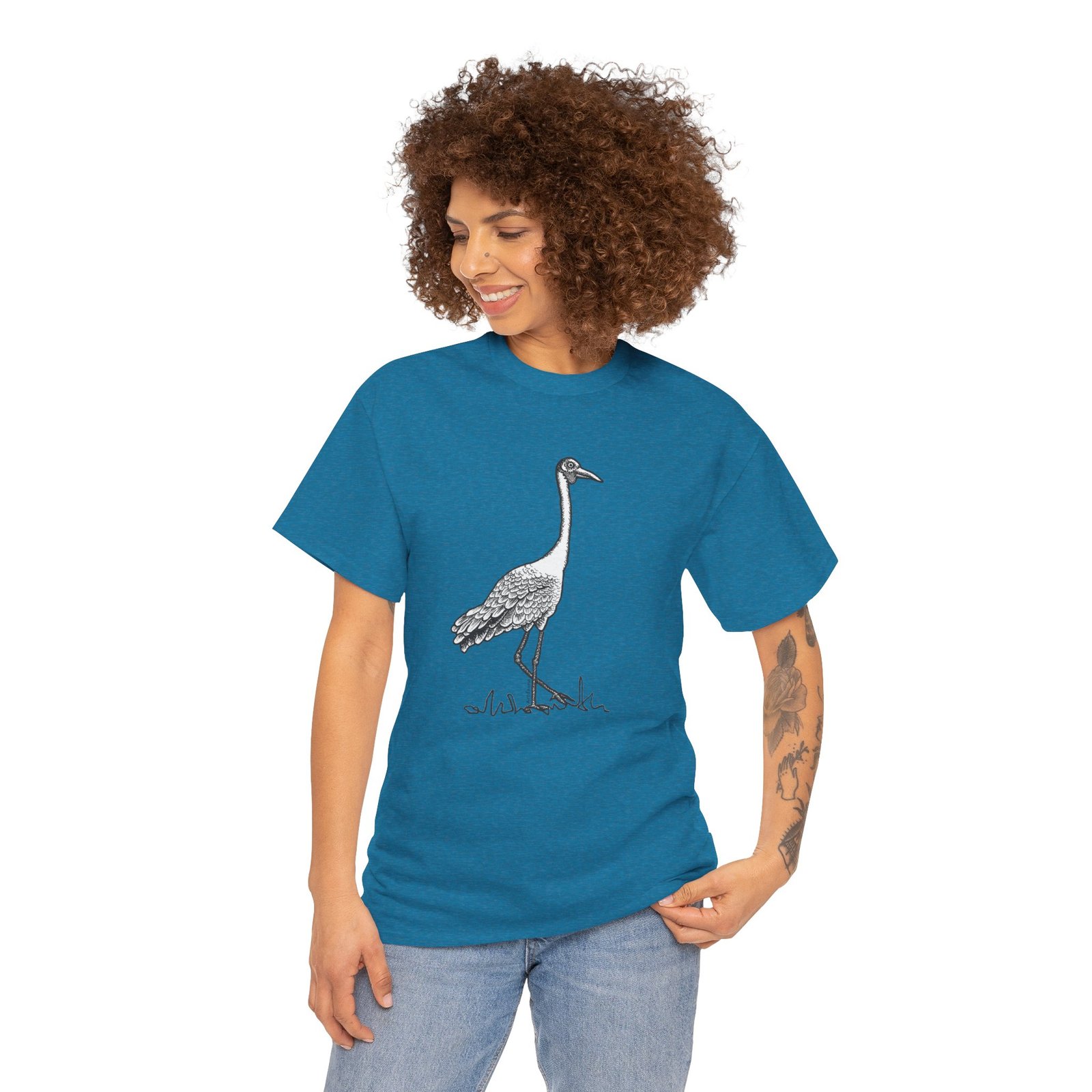 Brolga Adult Unisex Cotton T-Shirt - Image 10