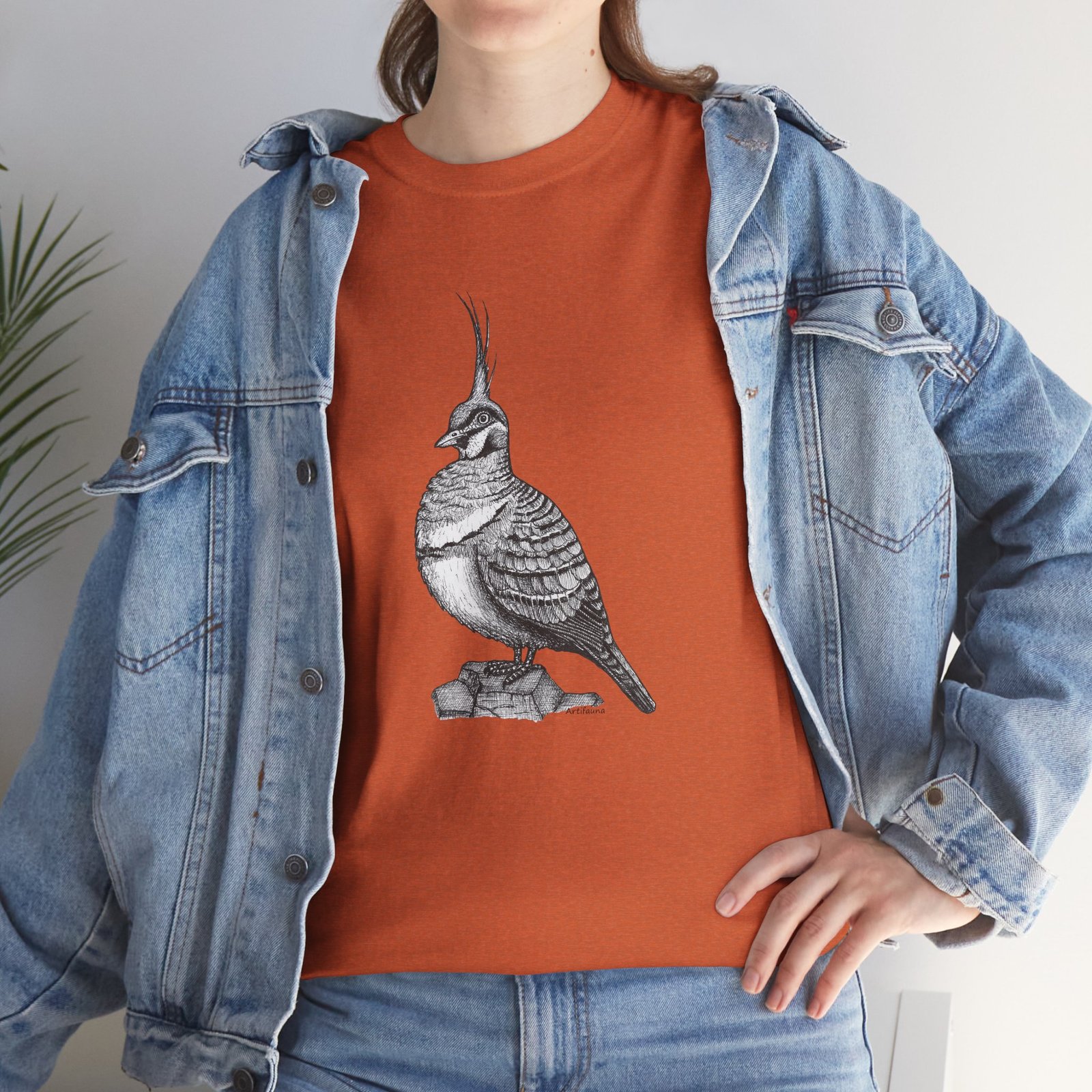 Spinifex Pigeon Adult Unisex Cotton T-Shirt - Image 7