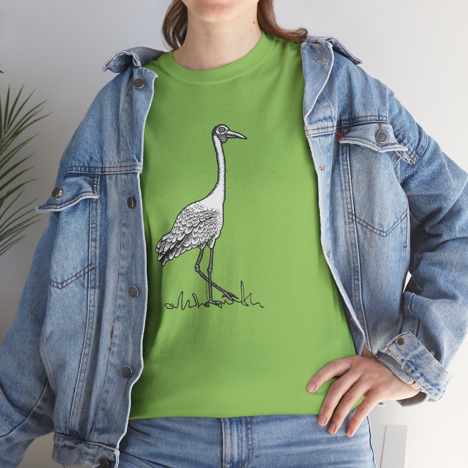 Brolga Adult Unisex Cotton T-Shirt - Image 8