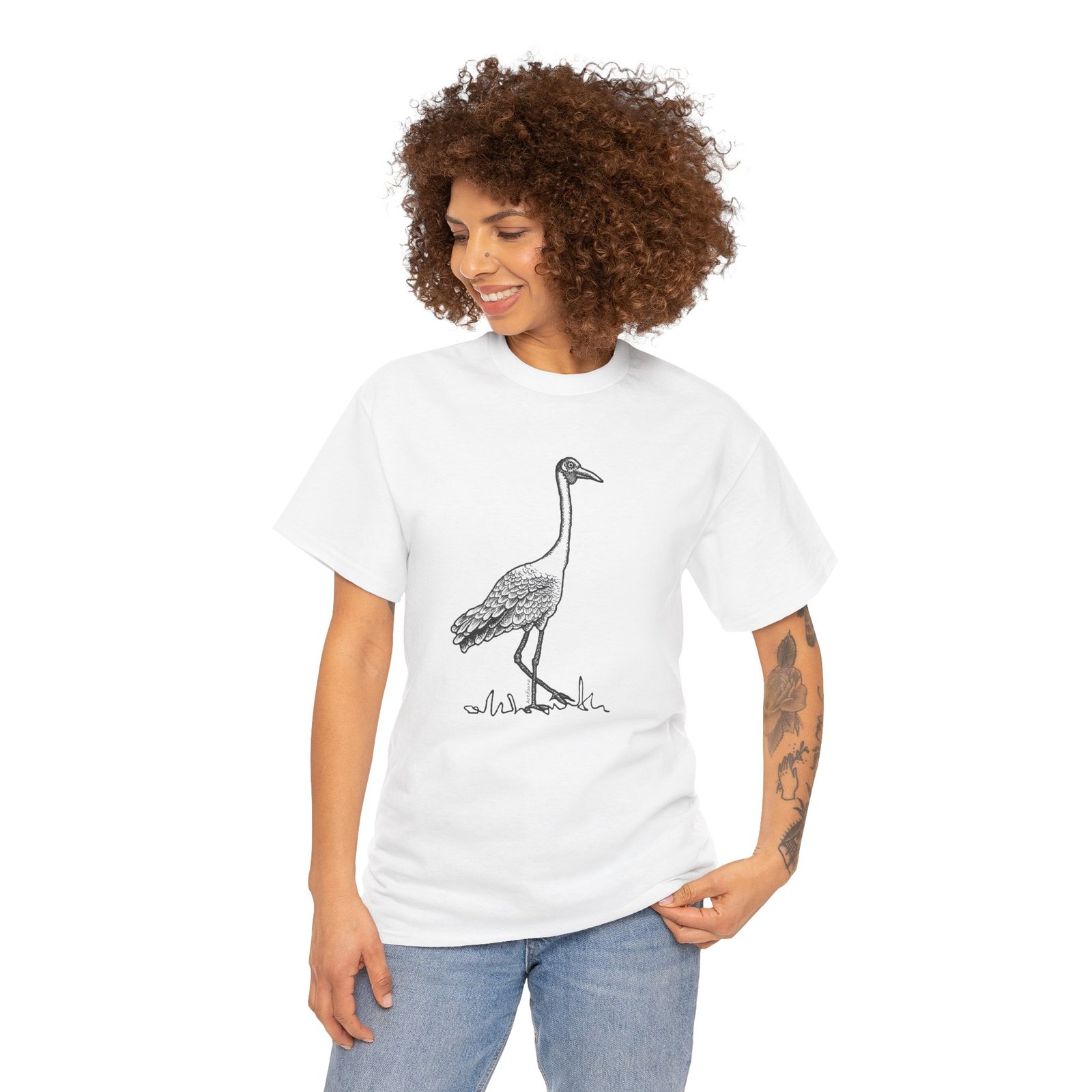 Brolga Adult Unisex Cotton T-Shirt - Image 21