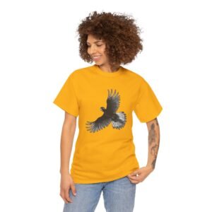 Yellow Tail Black Cockatoo Adult Unisex Cotton T-Shirt